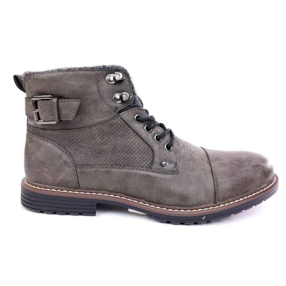 River Island Men's Brockton Dark Grey Lace Up Boots UK 11 US 12